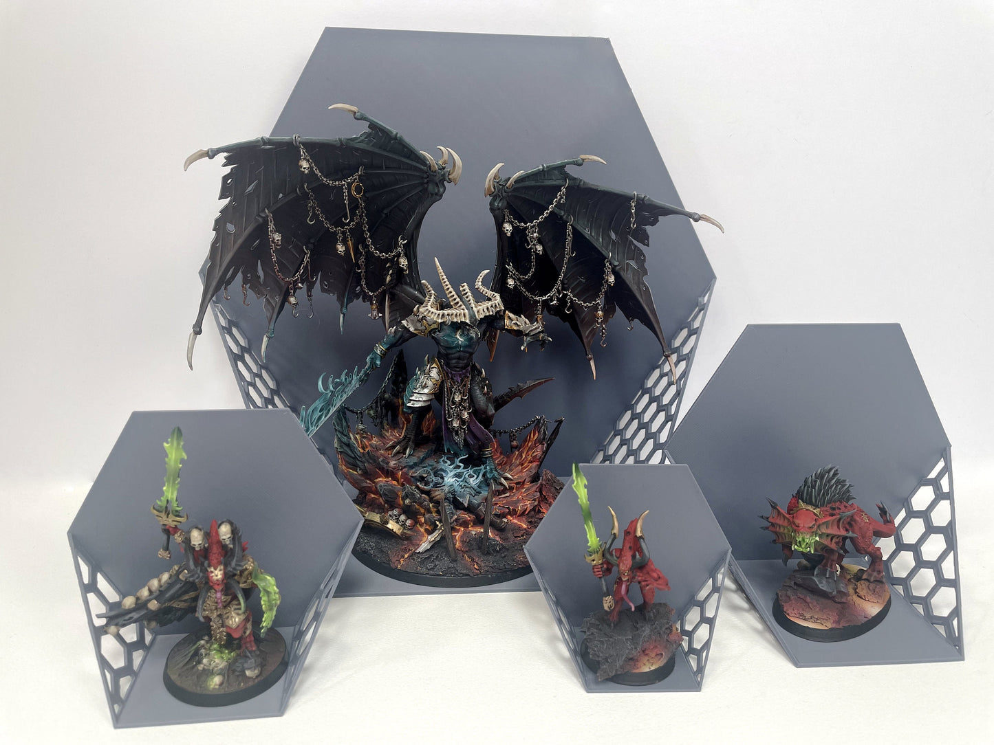 Stick on Display Shelf for Warhammer, Busts, Action Figures & Collectibles - Fits 25mm to 100mm Miniatures - Ideal for Wargame Enthusiasts