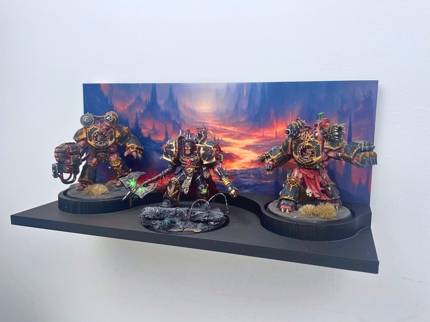 Stick on Unit Display Shelf for Warhammer and other round base miniature games - Fits 25mm to 60mm Miniatures, Great for Wargame Enthusiasts