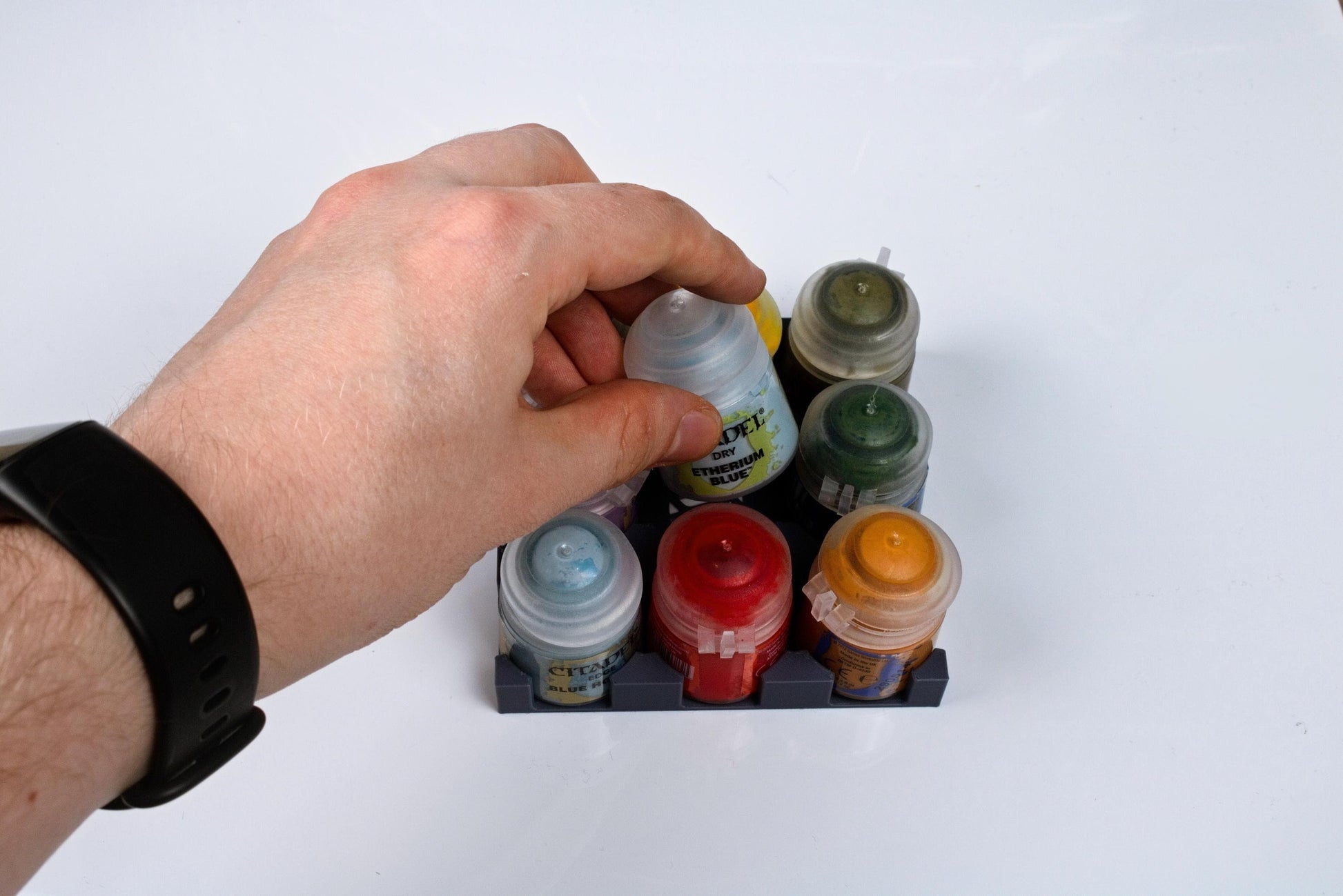 32mm Paint Pot Drawer Organizers – Upright Holders for Bottles, Inks, Oils | Warhammer & Miniature Painting Storage