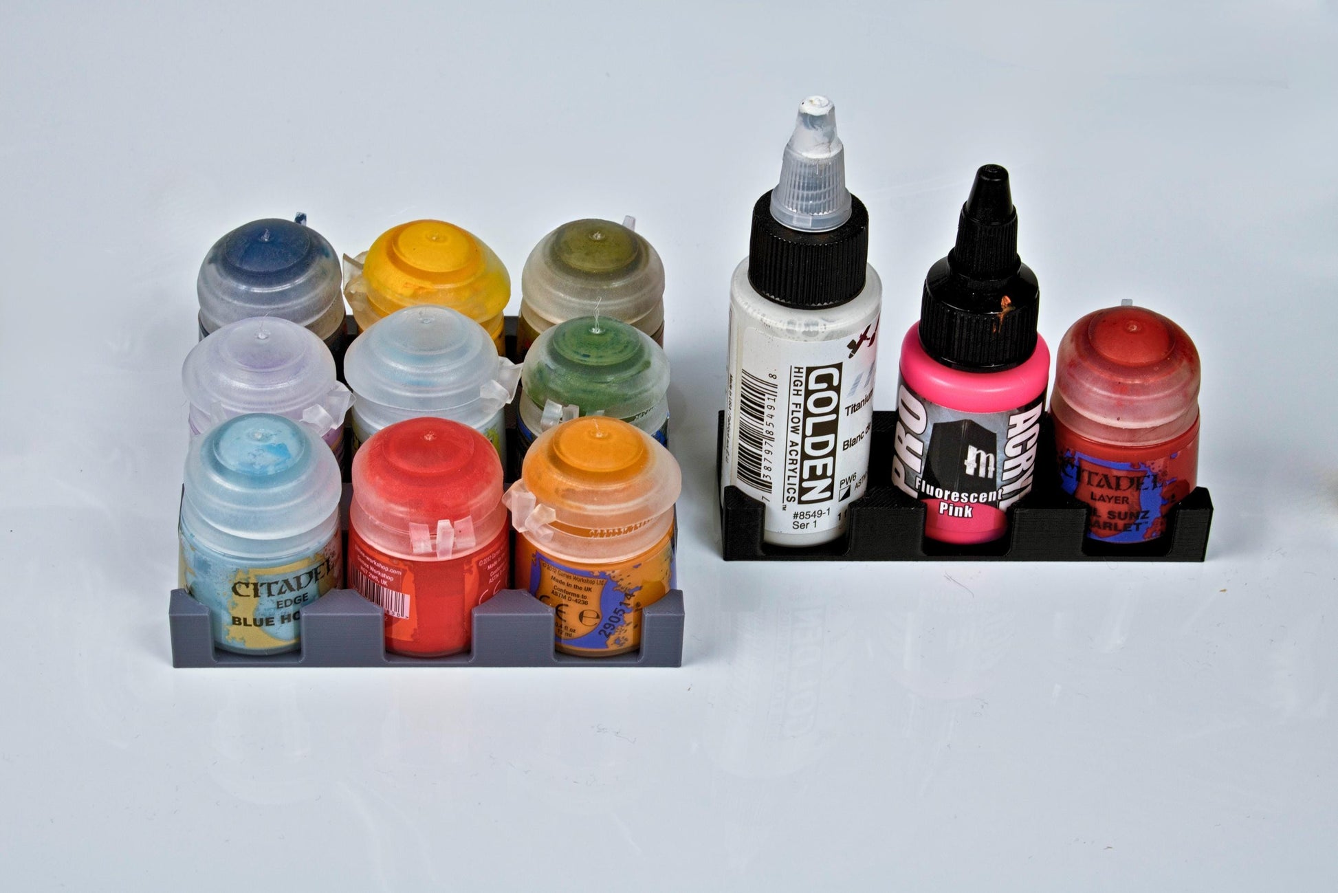 32mm Paint Pot Drawer Organizers – Upright Holders for Bottles, Inks, Oils | Warhammer & Miniature Painting Storage