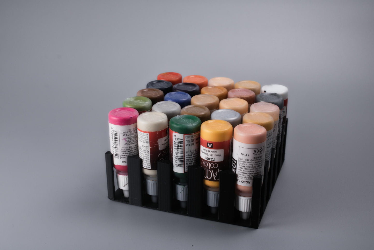 28mm Dropper Bottle Drawer Organizer | Miniature Paint Holder Storage for Vallejo, Army Painter & Scale75