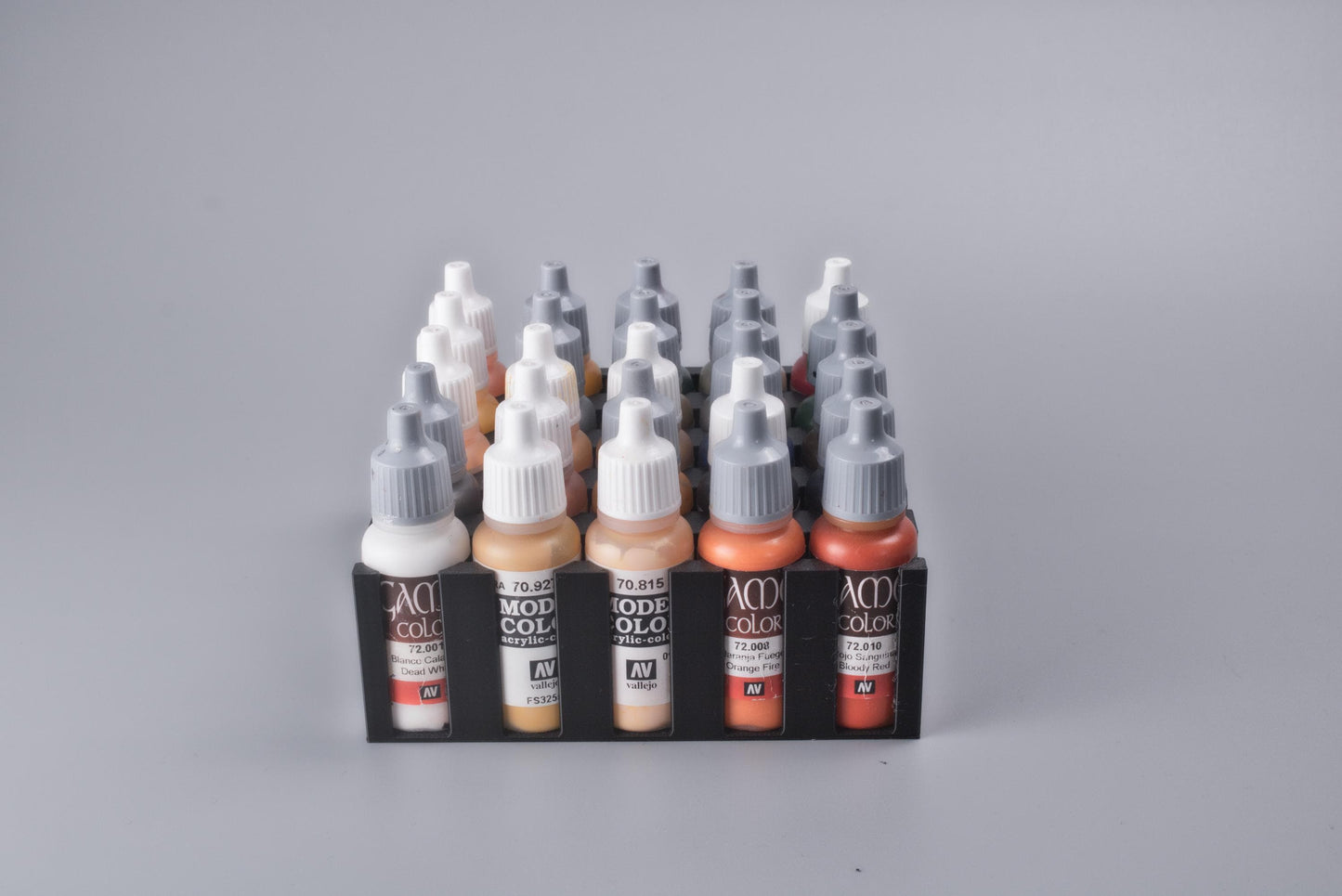 28mm Dropper Bottle Drawer Organizer | Miniature Paint Holder Storage for Vallejo, Army Painter & Scale75