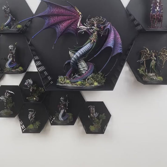 Miniature Display Shelf With Background – Adhesive Warhammer, Action Figures, Collectibles In Different Sizes