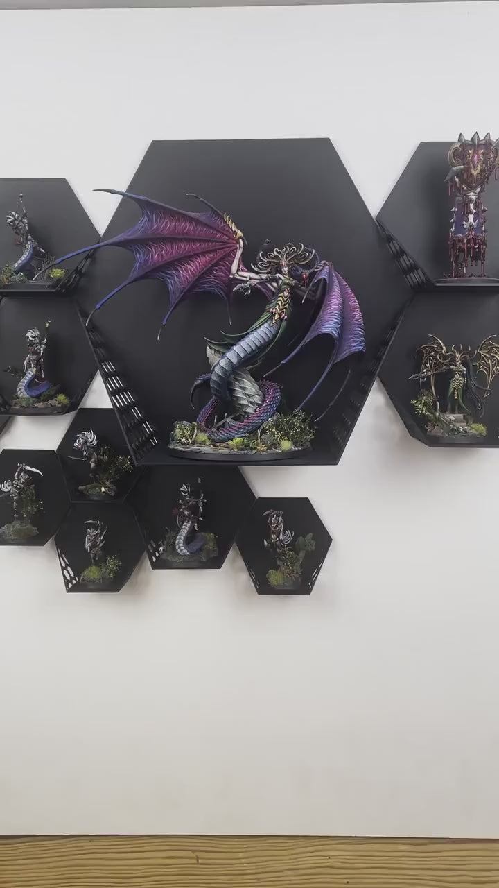 Miniature Display Shelf With Background – Adhesive Warhammer, Action Figures, Collectibles In Different Sizes