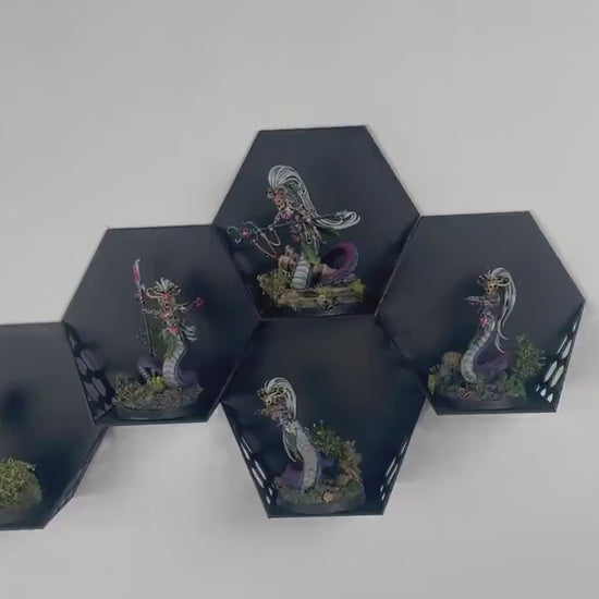 Stick on Display Shelf for Warhammer, Busts, Action Figures & Collectibles - Fits 25mm to 100mm Miniatures - Ideal for Wargame Enthusiasts